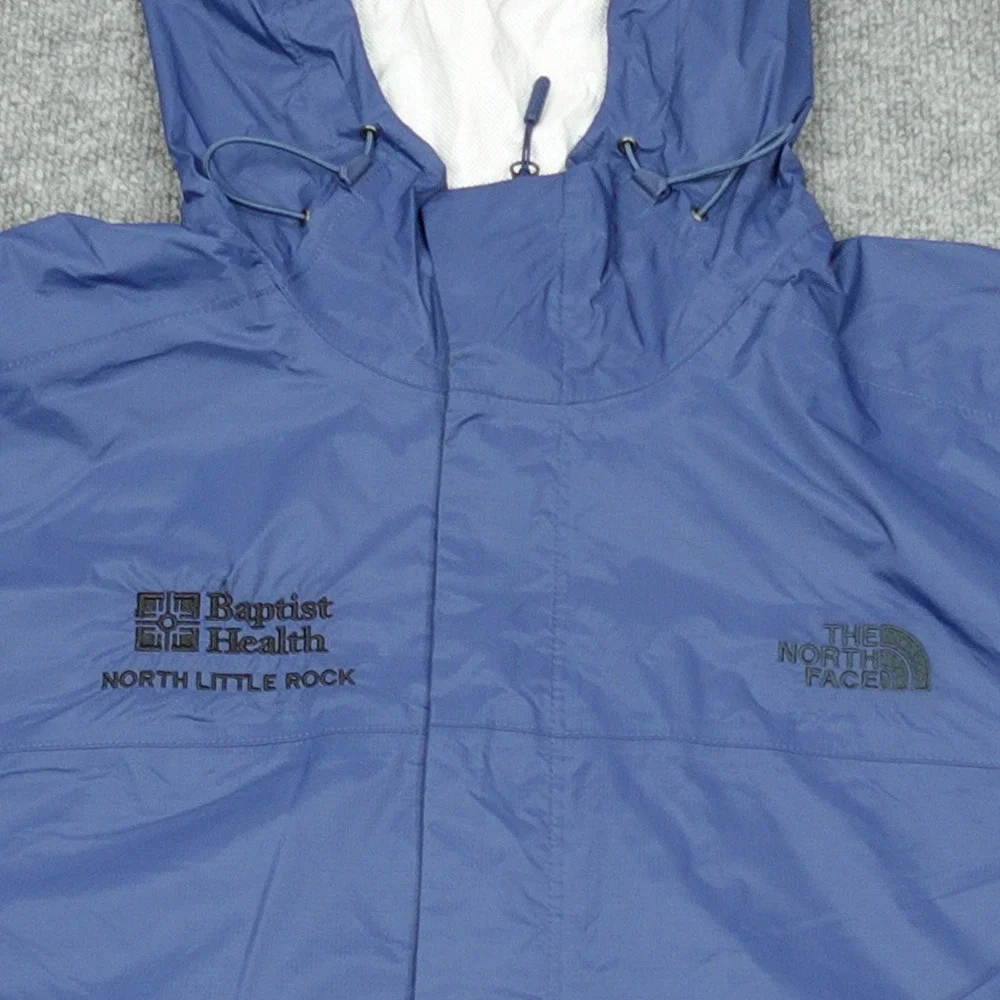 The North Face Jacket Mens XL Blue DryVent Rain Shell Windbreaker Embroidered